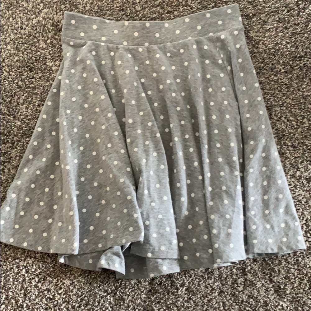 Grey polka dot skirt